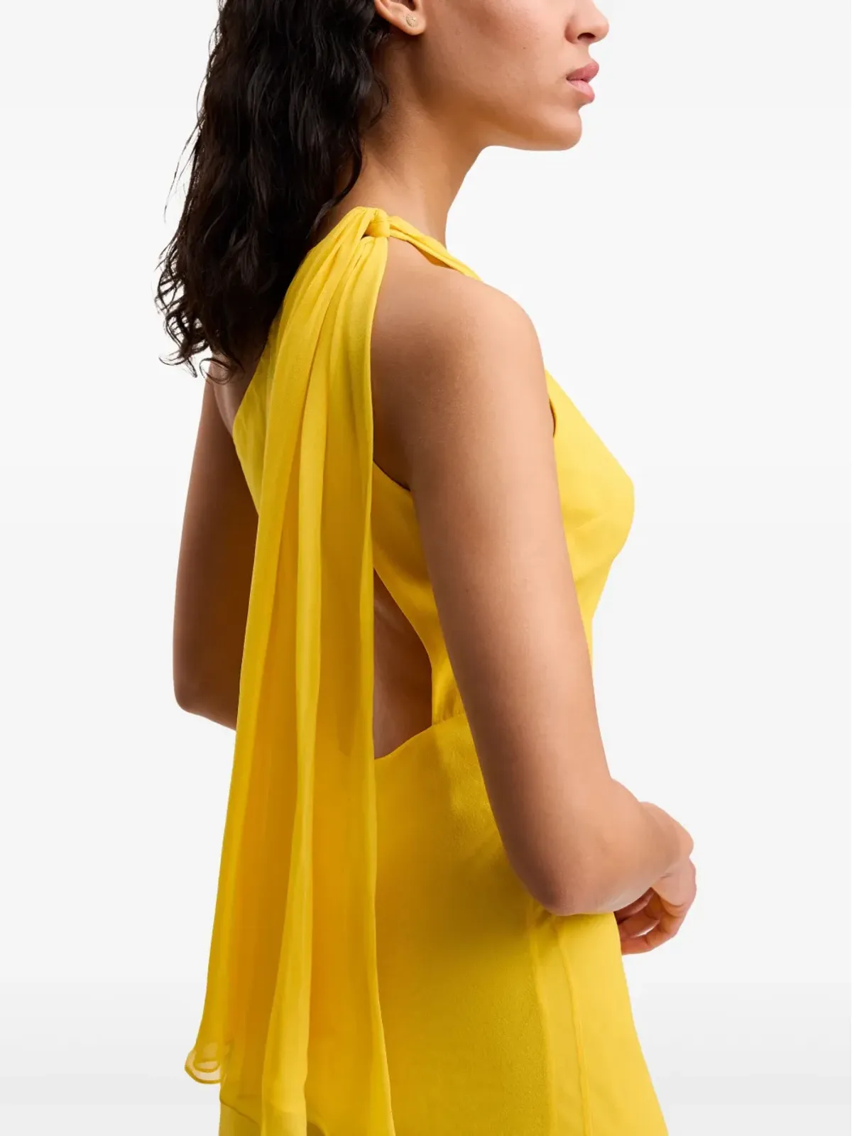 Alejandra Alonso Rojas 片肩シルクドレス - 画像5