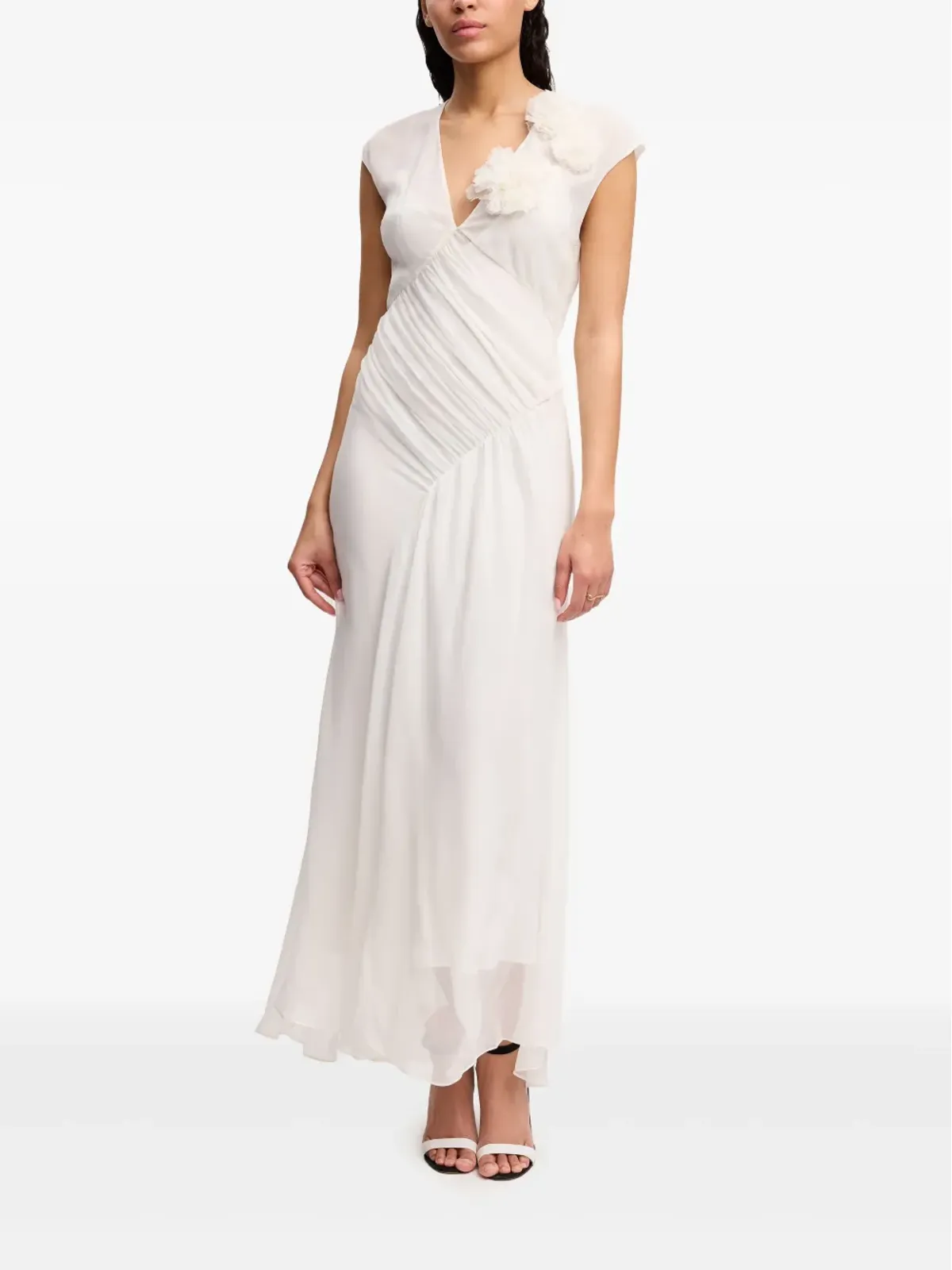 Alejandra Alonso Rojas ドレープシフォン ドレス - 画像2