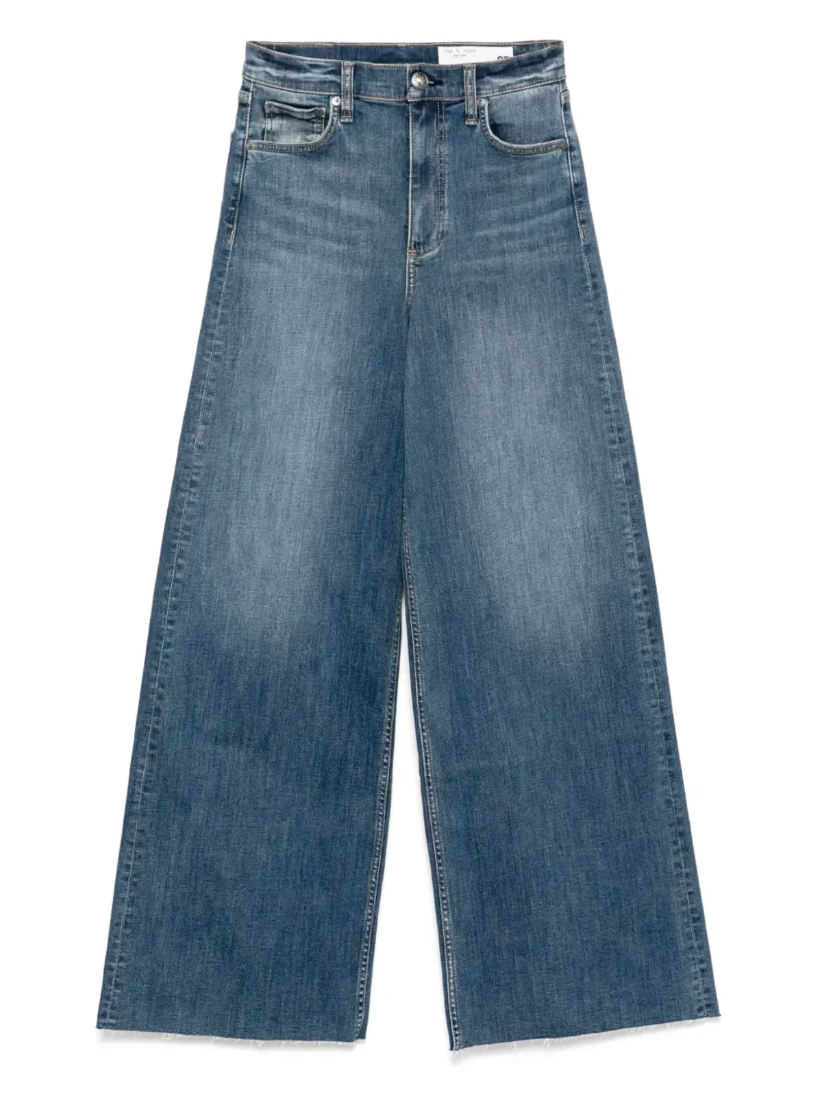 rag & bone ハイライズ・ワイドレッグジーンズ - 画像1