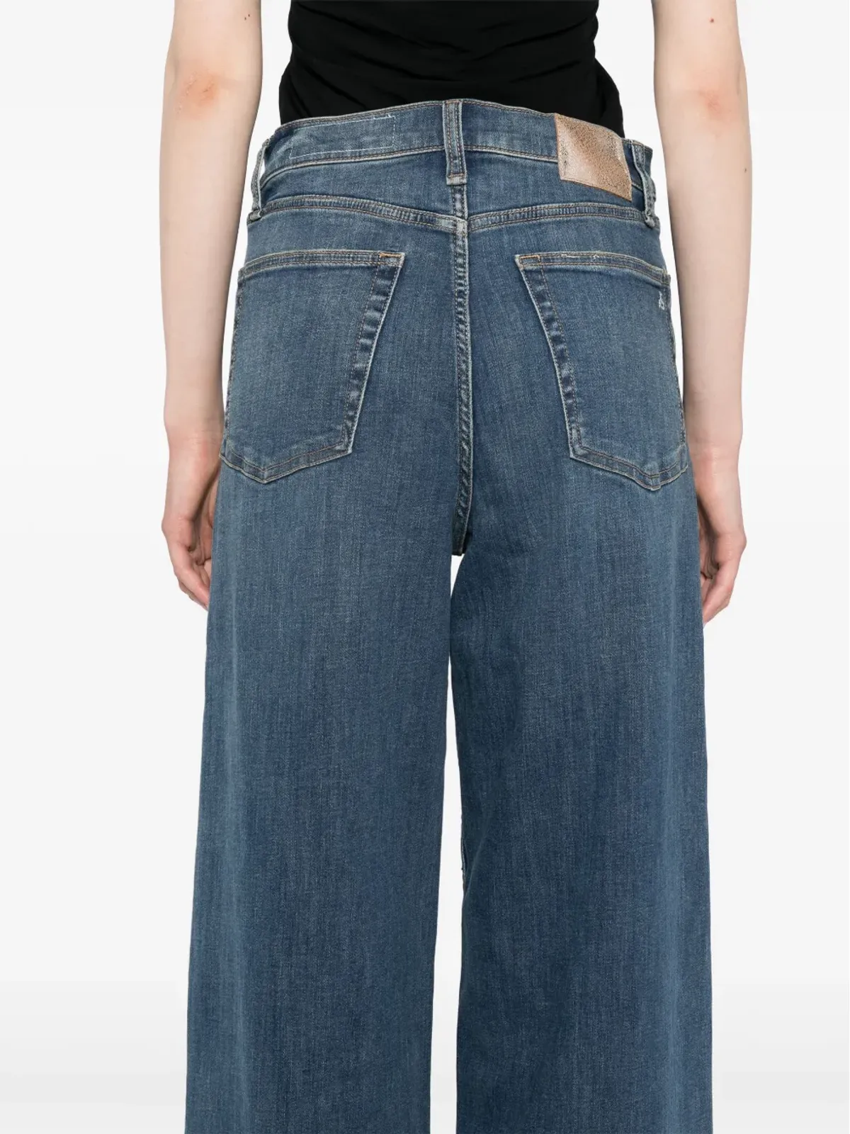 rag & bone ハイライズ・ワイドレッグジーンズ - 画像5