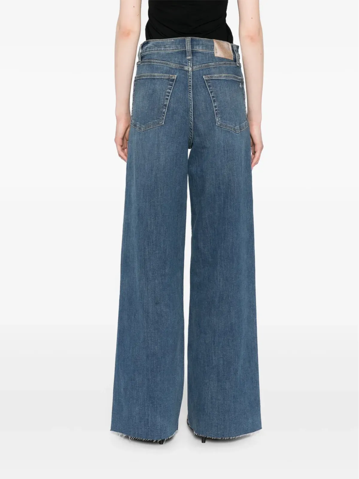 rag & bone ハイライズ・ワイドレッグジーンズ - 画像4