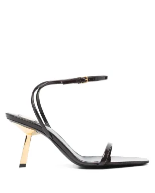 Saint Laurent 75mm Lee サンダル ブラウン - サムネイル1