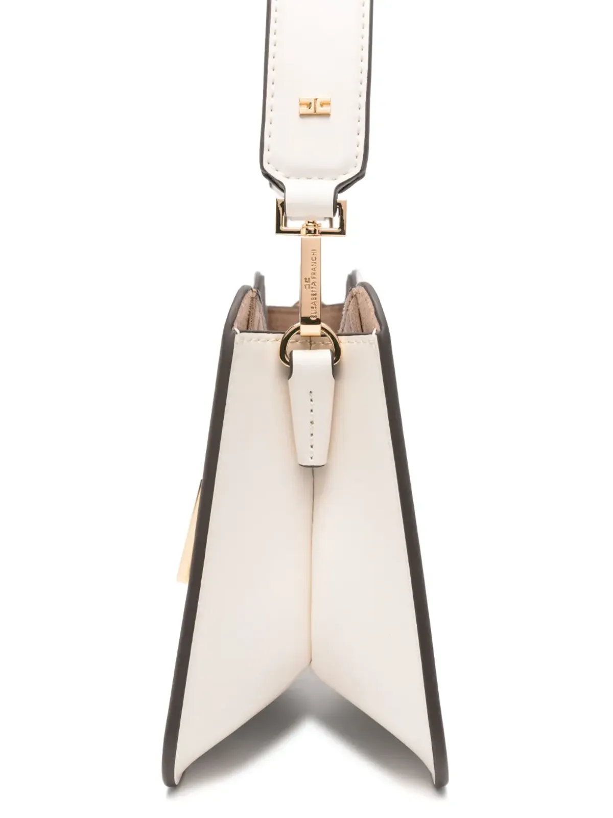Elisabetta Franchi ロゴプレート付きクロスボディバッグ - ネュートラルカラー - 画像4