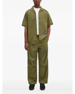 Maharishi dragon-embroidered short-sleeve shirt - Green - サムネイル1