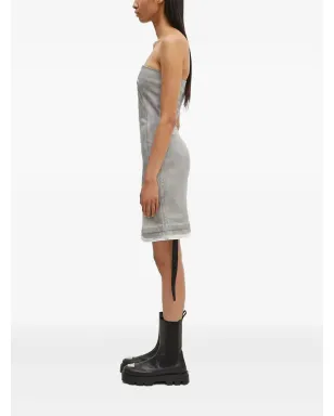 Rick Owens DRKSHDW ストラップレス・シームディテール・ミディドレス - グレー - サムネイル2
