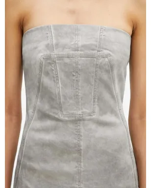 Rick Owens DRKSHDW ストラップレス・シームディテール・ミディドレス - グレー - サムネイル4