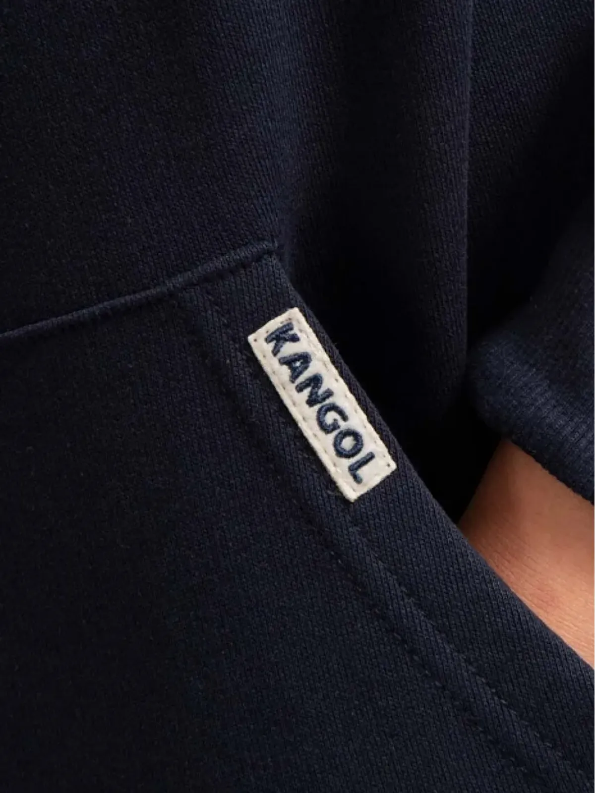 Kangol カンガルーポケット付きフーディ ブルー - 画像4