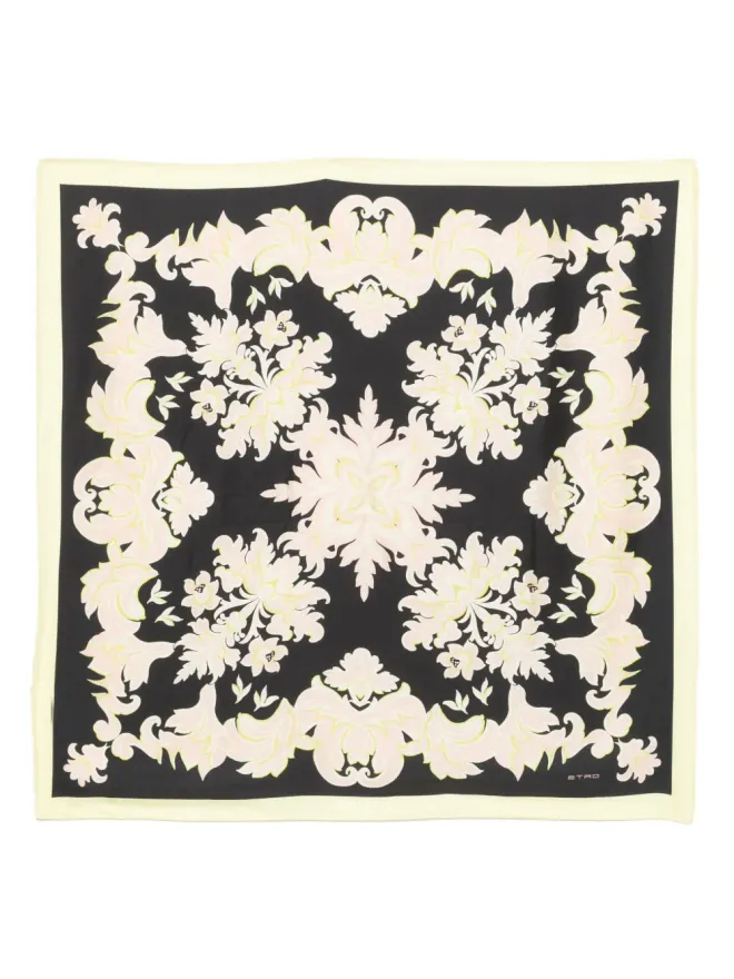 Etro Pre-Owned Etro Pre-Owned 花柄プリント シルクスカーフの商品画像