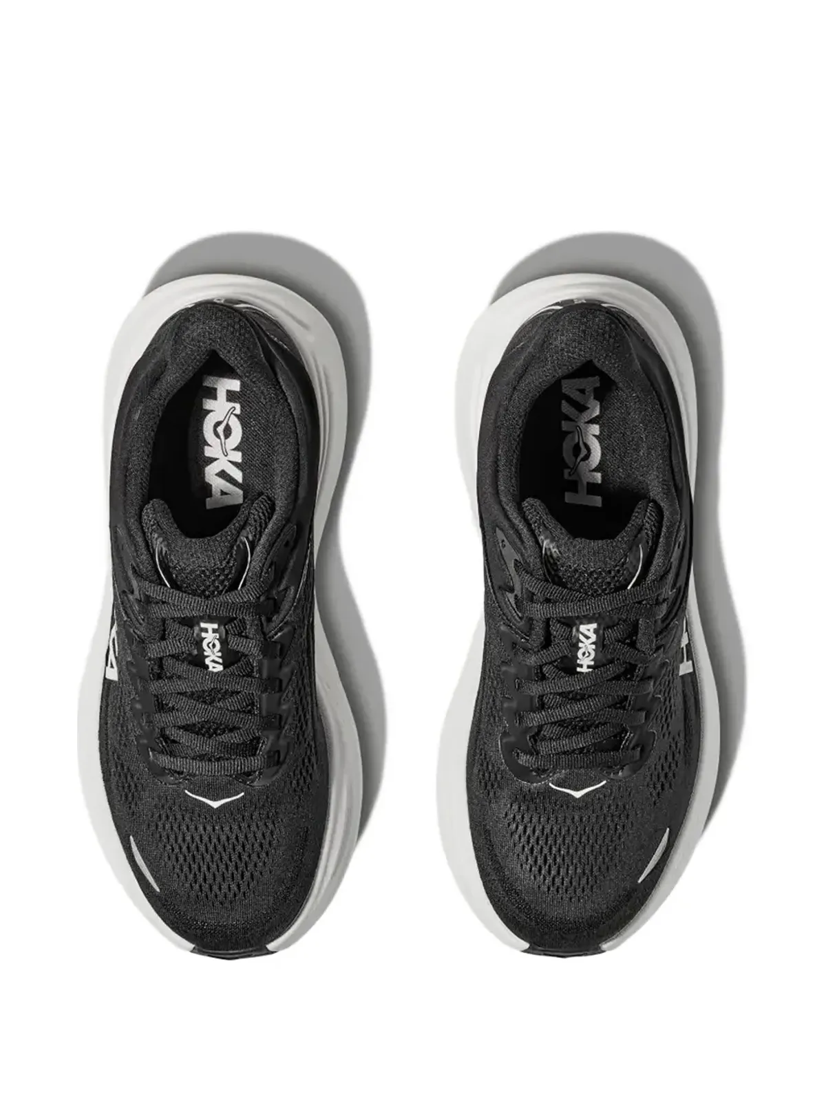 HOKA Bondi 9 ブラック/ホワイト スニーカー - 画像2