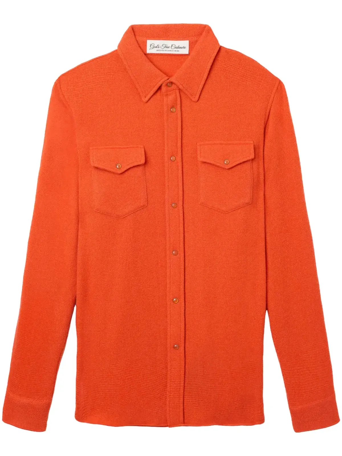 GOD'S TRUE CASHMERE 赤色ニットシャツ - 画像1