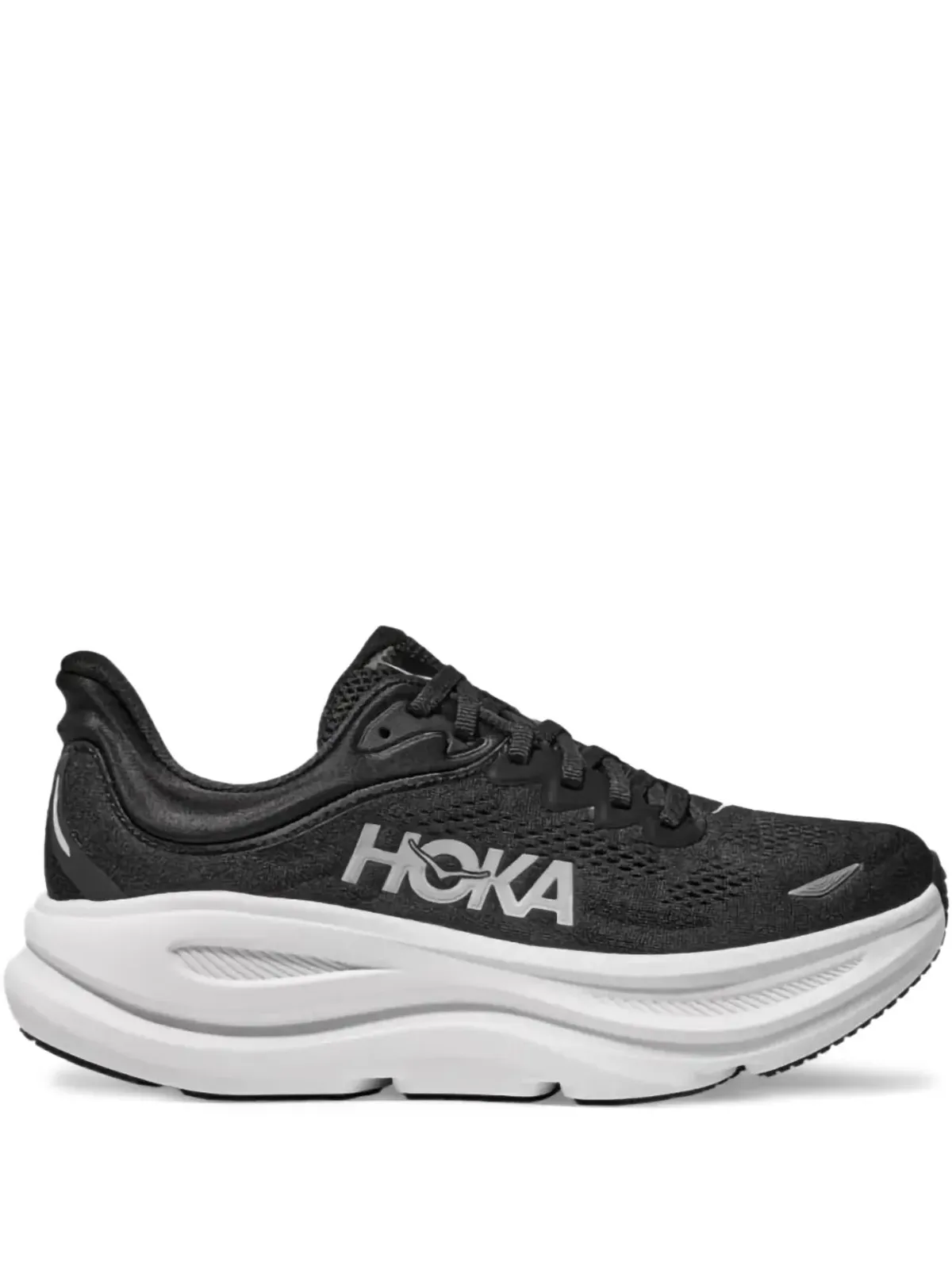 HOKA Bondi 9 ブラック/ホワイト スニーカー - 画像1