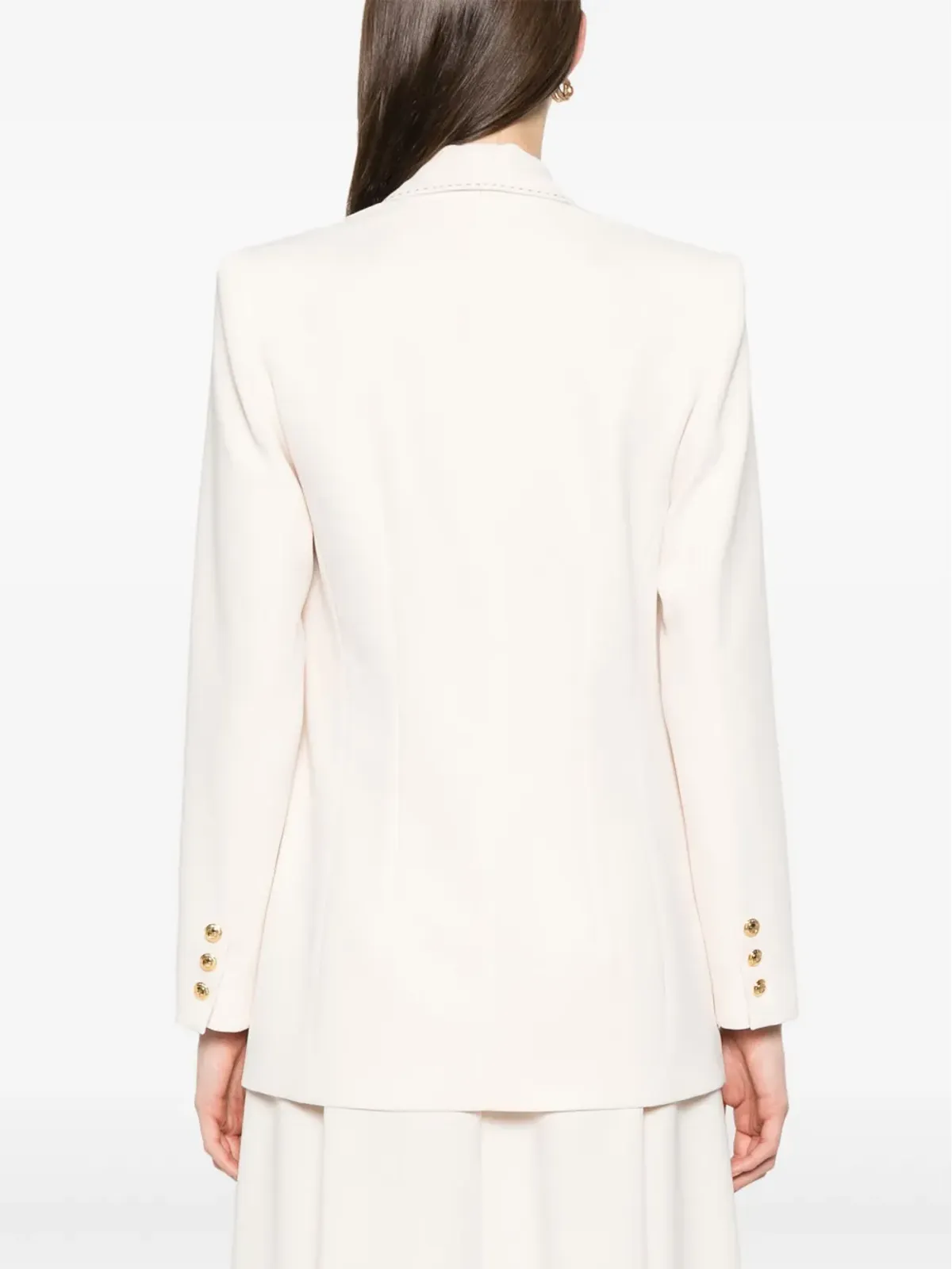 Elisabetta Franchi コントラストステッチ クレープ ブレザー - ニュートラルカラー - 画像4