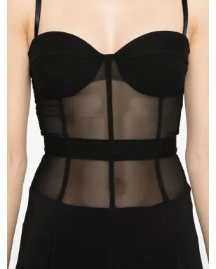 Elisabetta Franchi クレープジャンプスーツ - ブラック - サムネイル5