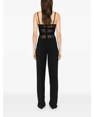 Elisabetta Franchi クレープジャンプスーツ - ブラック - サムネイル4