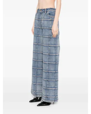 Cynthia Rowley ウィンドウペイン・ワイドレッグジーンズ - サムネイル3