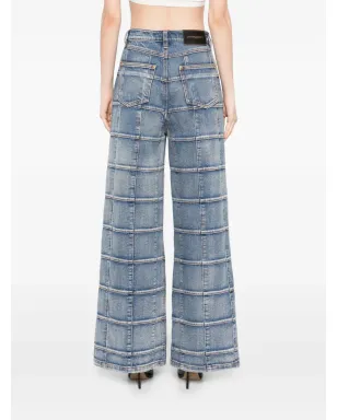 Cynthia Rowley ウィンドウペイン・ワイドレッグジーンズ - サムネイル4