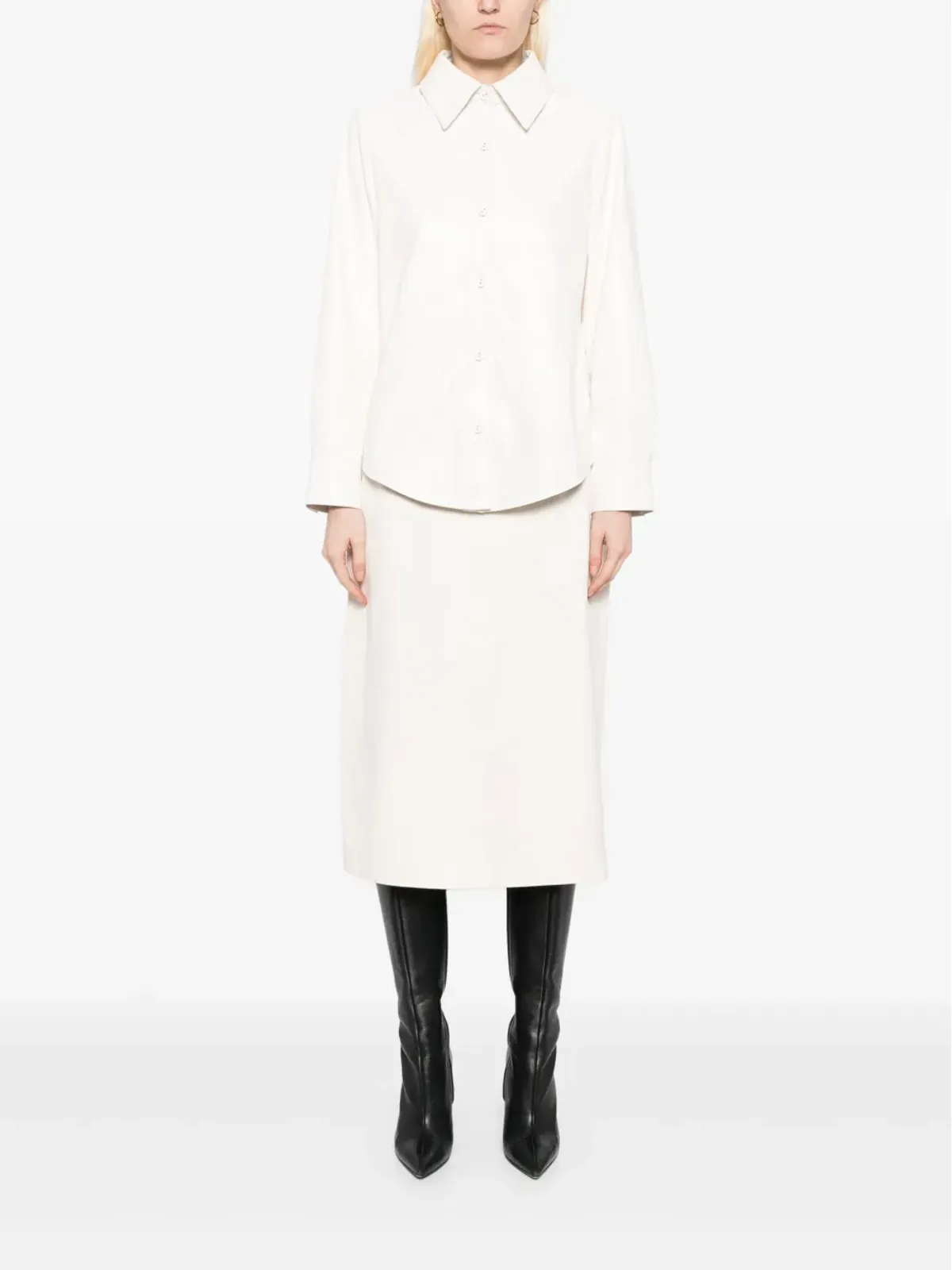 Cynthia Rowley レザー スカート - 画像2