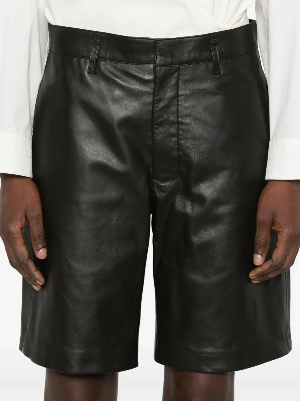 LEMAIRE レザーショートパンツ - 画像5
