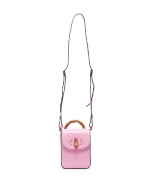 Gucci ビンテージ 2000年代 バンブー ショルダーバッグ - ピンク - サムネイル5