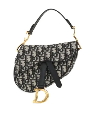 ビンテージ Christian Dior 2018年製 オブリーク サドル ミニバッグ - ニュートラルカラー - サムネイル4
