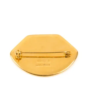 Hermès ビンテージ 1990年代 エナメル ブローチ 金色 - サムネイル2