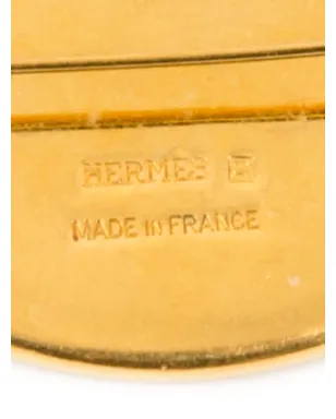 Hermès ビンテージ 1990年代 エナメル ブローチ 金色 - サムネイル4