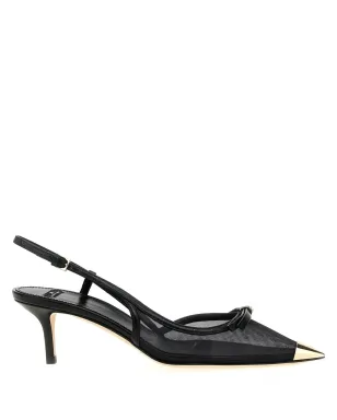 Elisabetta Franchi メッシュスリングバックパンプス ブラック - サムネイル1