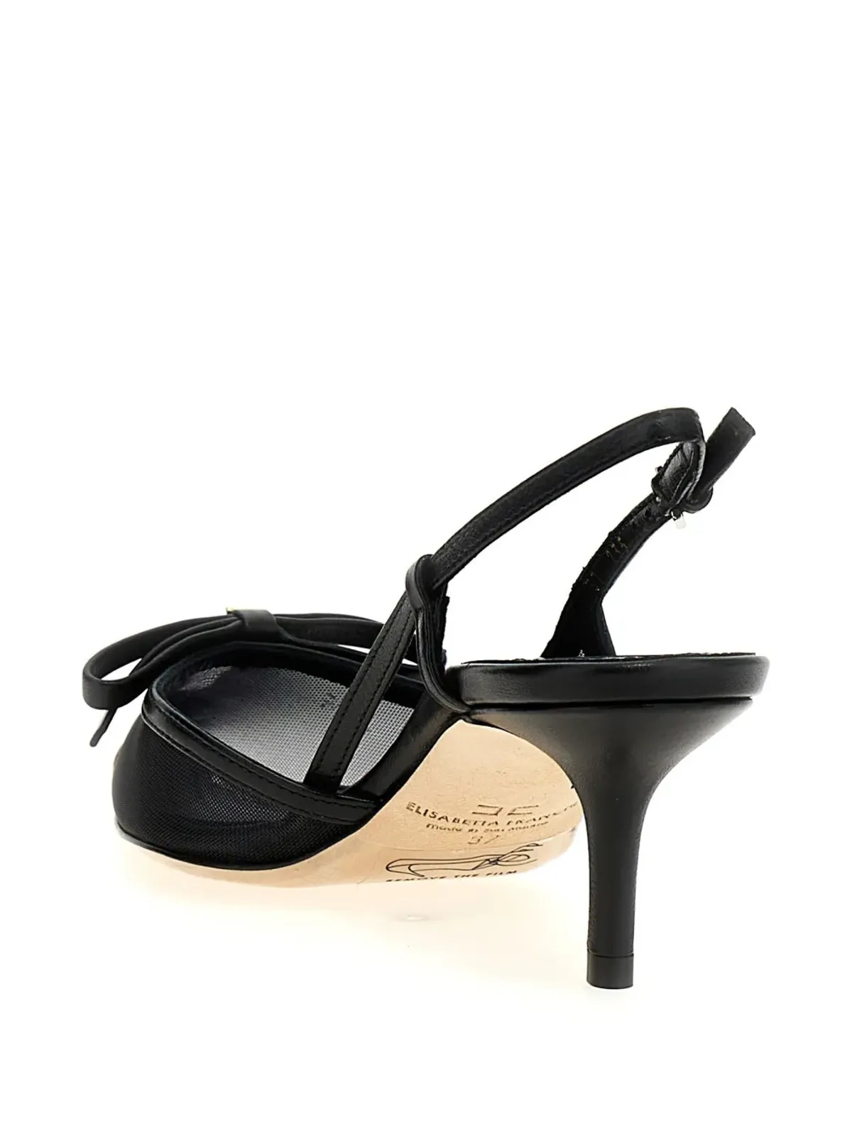 Elisabetta Franchi メッシュスリングバックパンプス ブラック - 画像3