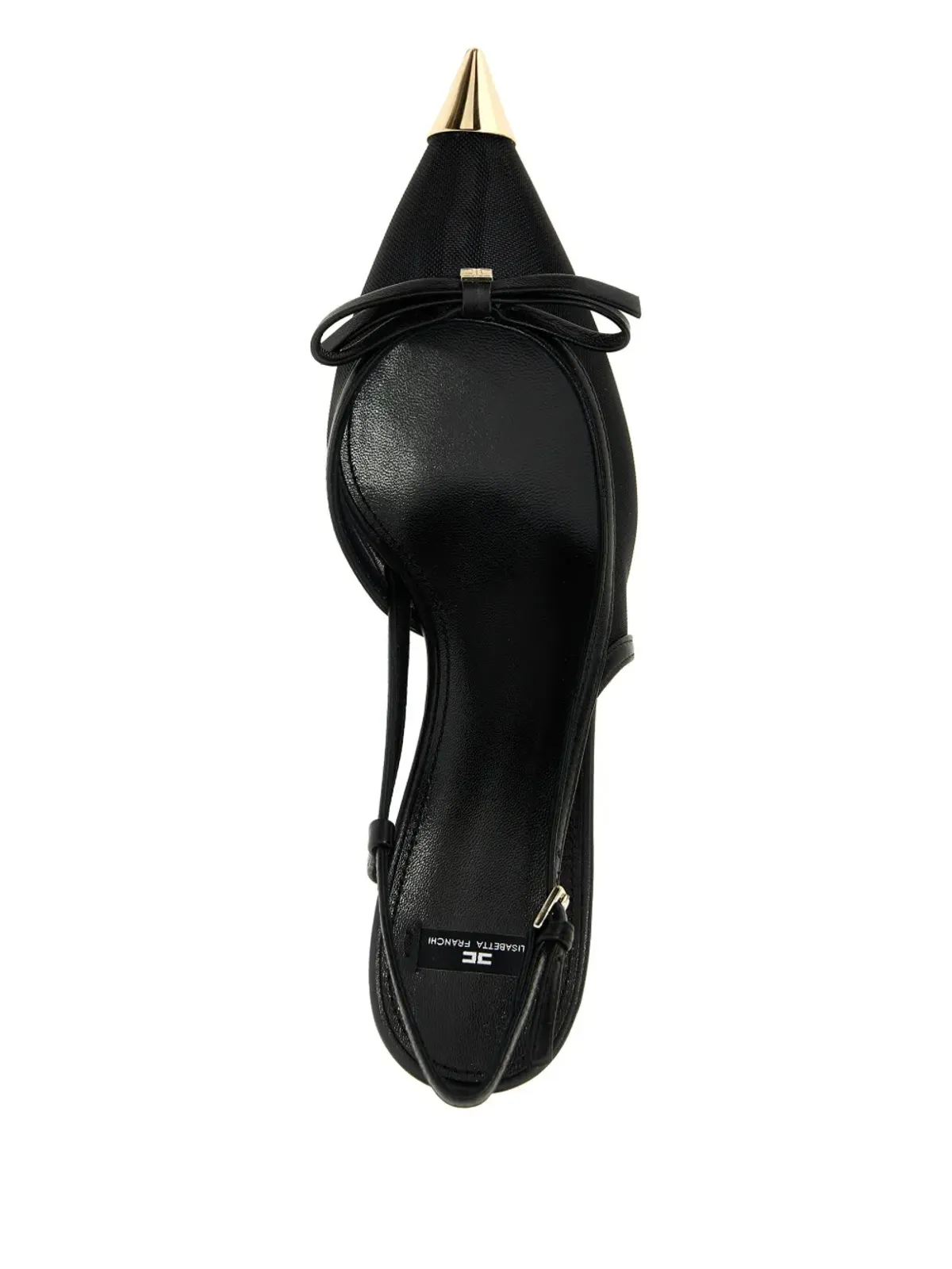 Elisabetta Franchi メッシュスリングバックパンプス ブラック - 画像4