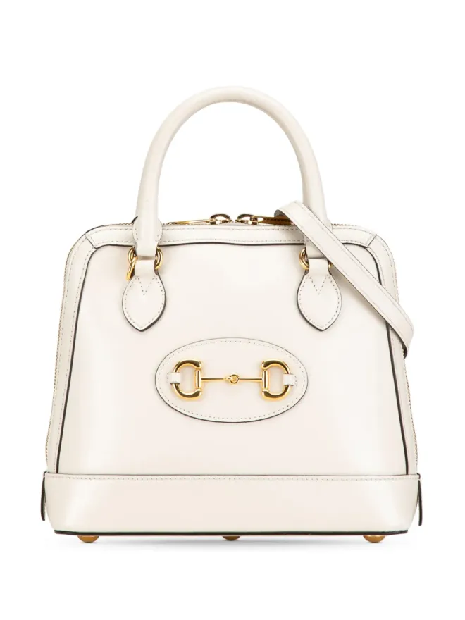 Gucci Pre-Owned Gucci ビンテージ 2016-2024 小型レザー ホースビット1955 サッチェル - ホワイトの商品画像