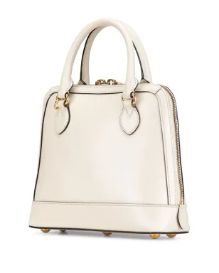 Gucci ビンテージ 2016-2024 小型レザー ホースビット1955 サッチェル - ホワイト - サムネイル3