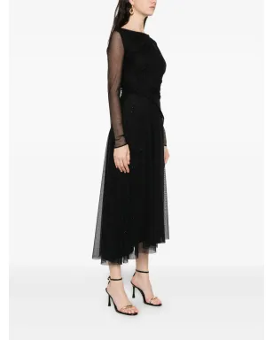 Talbot Runhof エンベリッシュド・シアー・ミディ・ドレス - サムネイル3