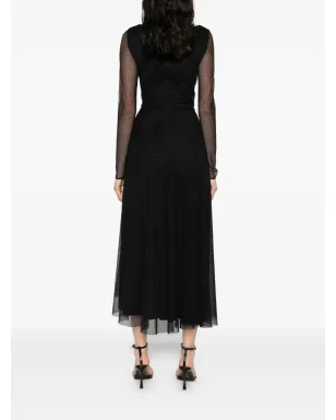 Talbot Runhof エンベリッシュド・シアー・ミディ・ドレス - サムネイル4