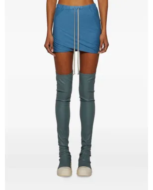 Rick Owens DRKSHDW Buds ドローコード付きミニスカート - ブルー - サムネイル3