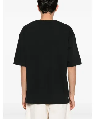 LEMAIRE ジャージー風テクスチャーTシャツ - ブラック - サムネイル3