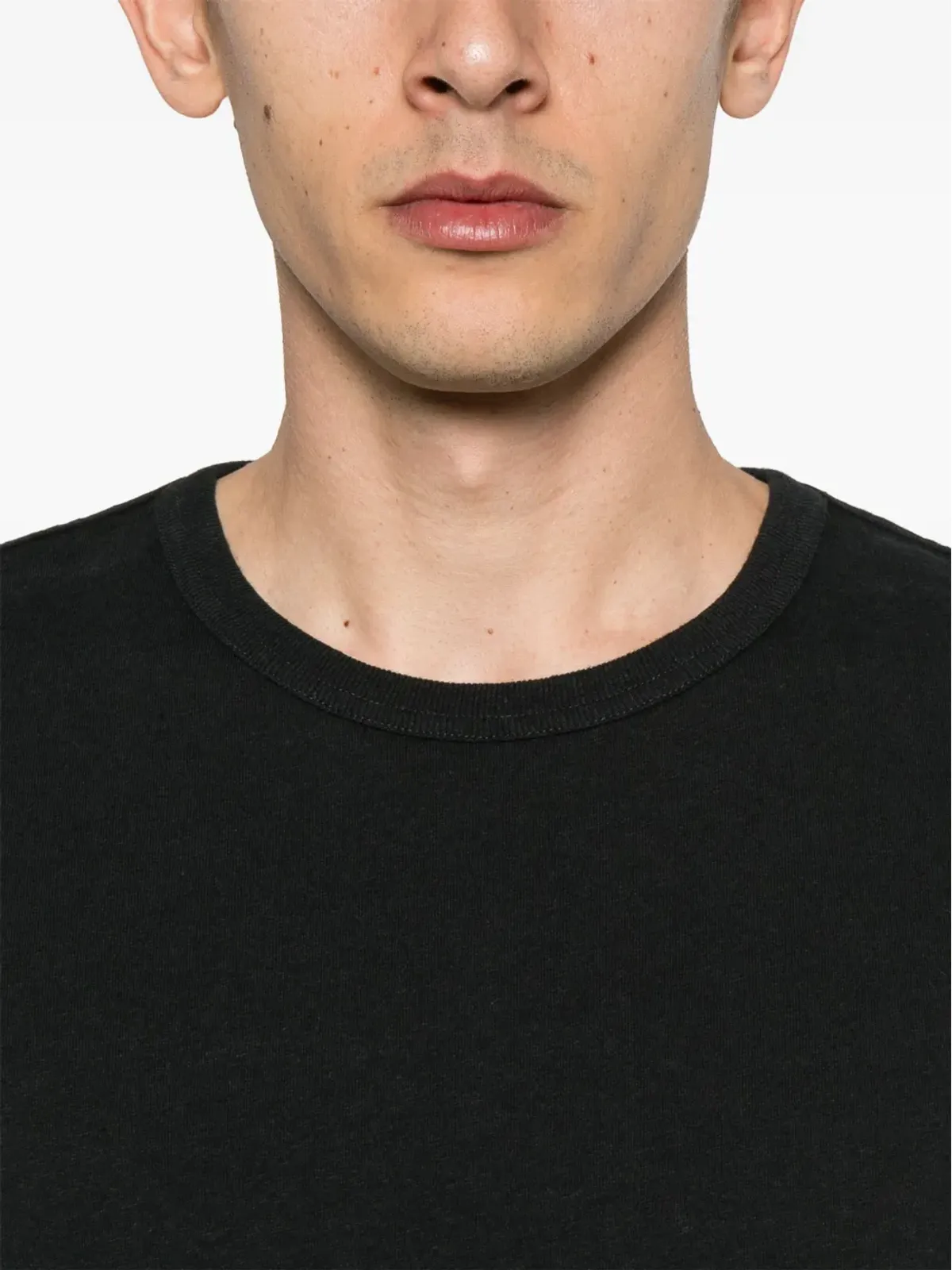 LEMAIRE ジャージー風テクスチャーTシャツ - ブラック - 画像4