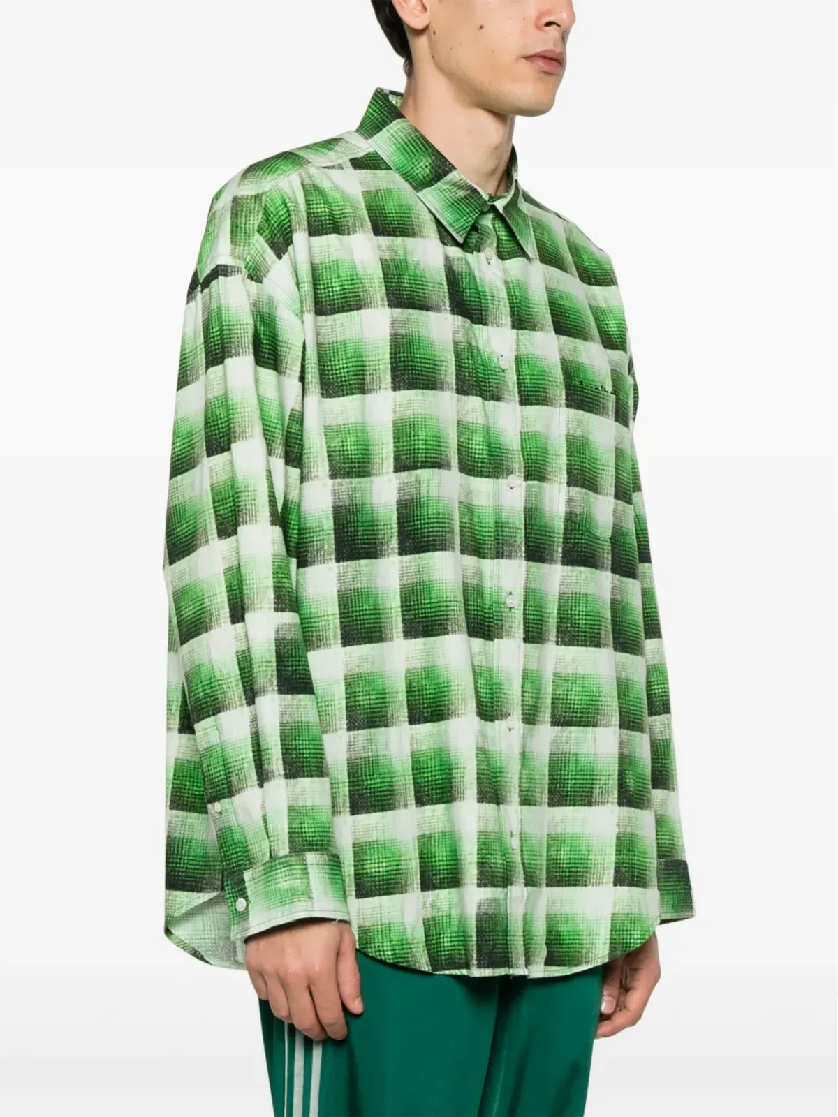 Acne Studios チェック柄シャツ - グリーン - 画像3