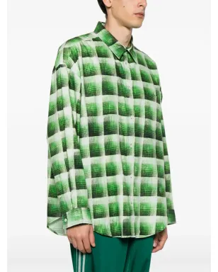 Acne Studios チェック柄シャツ - グリーン - サムネイル3