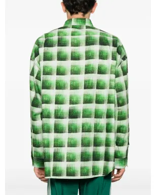 Acne Studios チェック柄シャツ - グリーン - サムネイル4