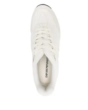 Emporio Armani ラバー加工ロゴ スニーカー - ホワイト - サムネイル4