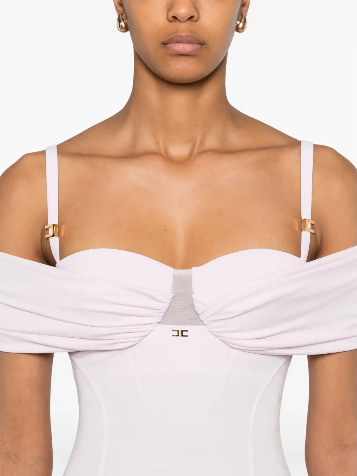 Elisabetta Franchi ビスチェ風ドレス - ピンク - 画像5