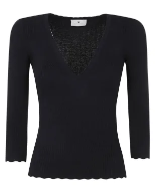 Elisabetta Franchi ニットトップ ブラック - サムネイル1