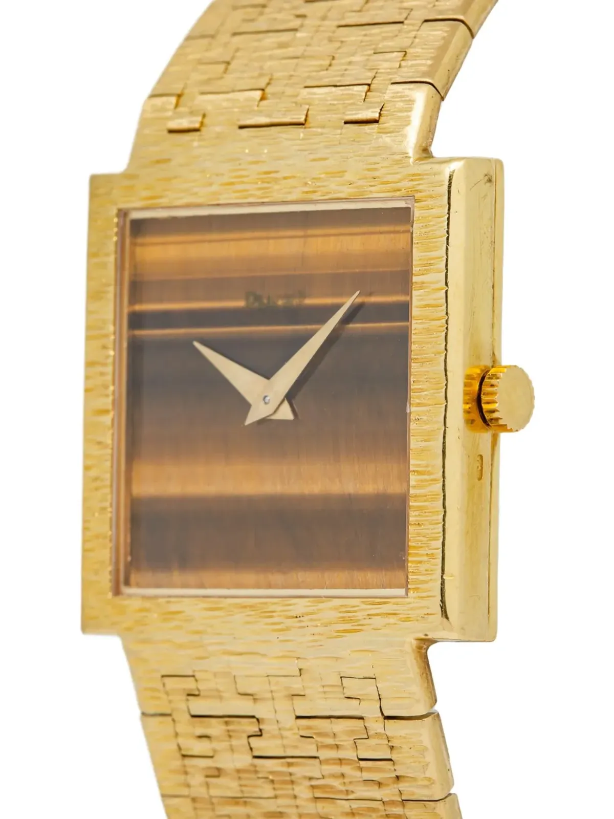 Piaget ビンテージ タイガーアイ ブラウン ドレスウォッチ - 画像2