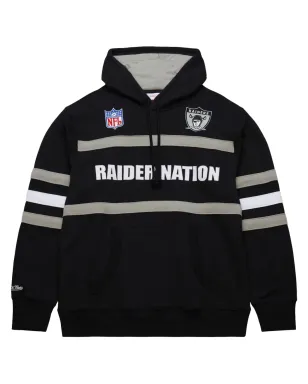 Mitchell & Ness NFL Head Coach Vintage Logo Raiders ブラック フード付きパーカー - サムネイル1