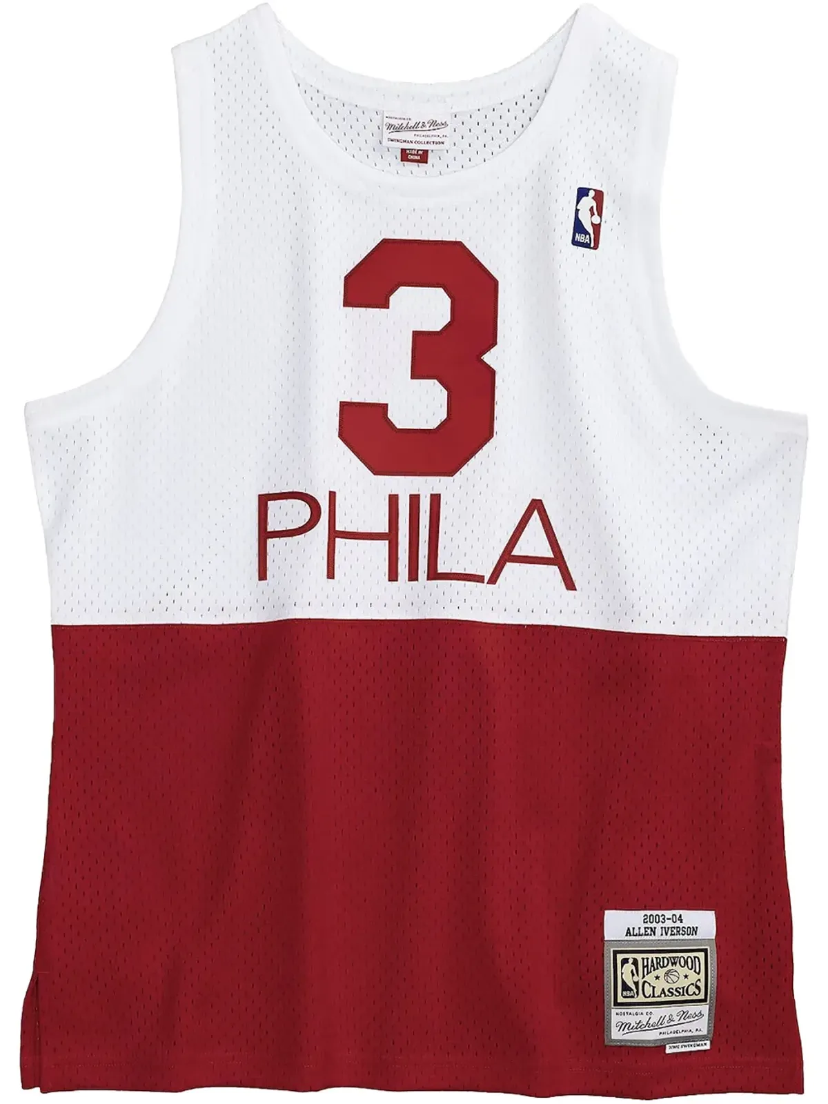 Mitchell & Ness NBA Swingman 76ers 2003 Allen Iverson ジャージ - レッド - 画像1