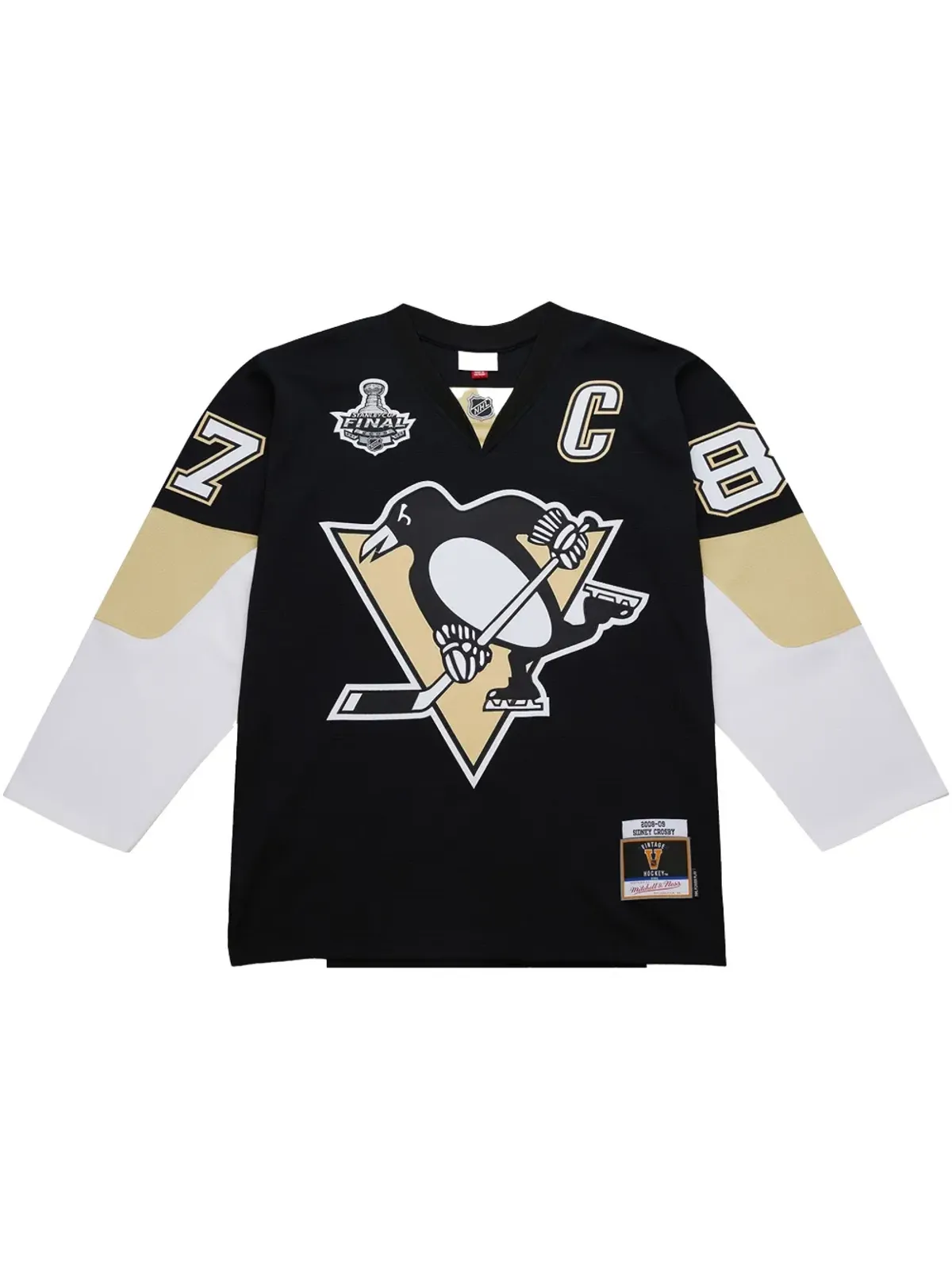 Mitchell & Ness 2008/09 シドニー・クロスビー ピッツバーグ・ペンギンズ パワー・プレイ ブラック ジャージ - 画像1