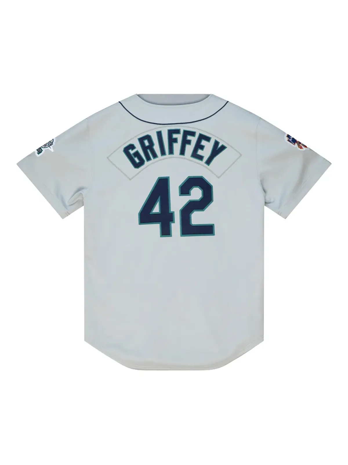 Mitchell & Ness MLB Seattle Mariners Cooperstown 20周年記念 グレー 正規ジャージ - 画像2
