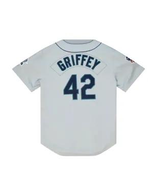 Mitchell & Ness MLB Seattle Mariners Cooperstown 20周年記念 グレー 正規ジャージ - サムネイル2