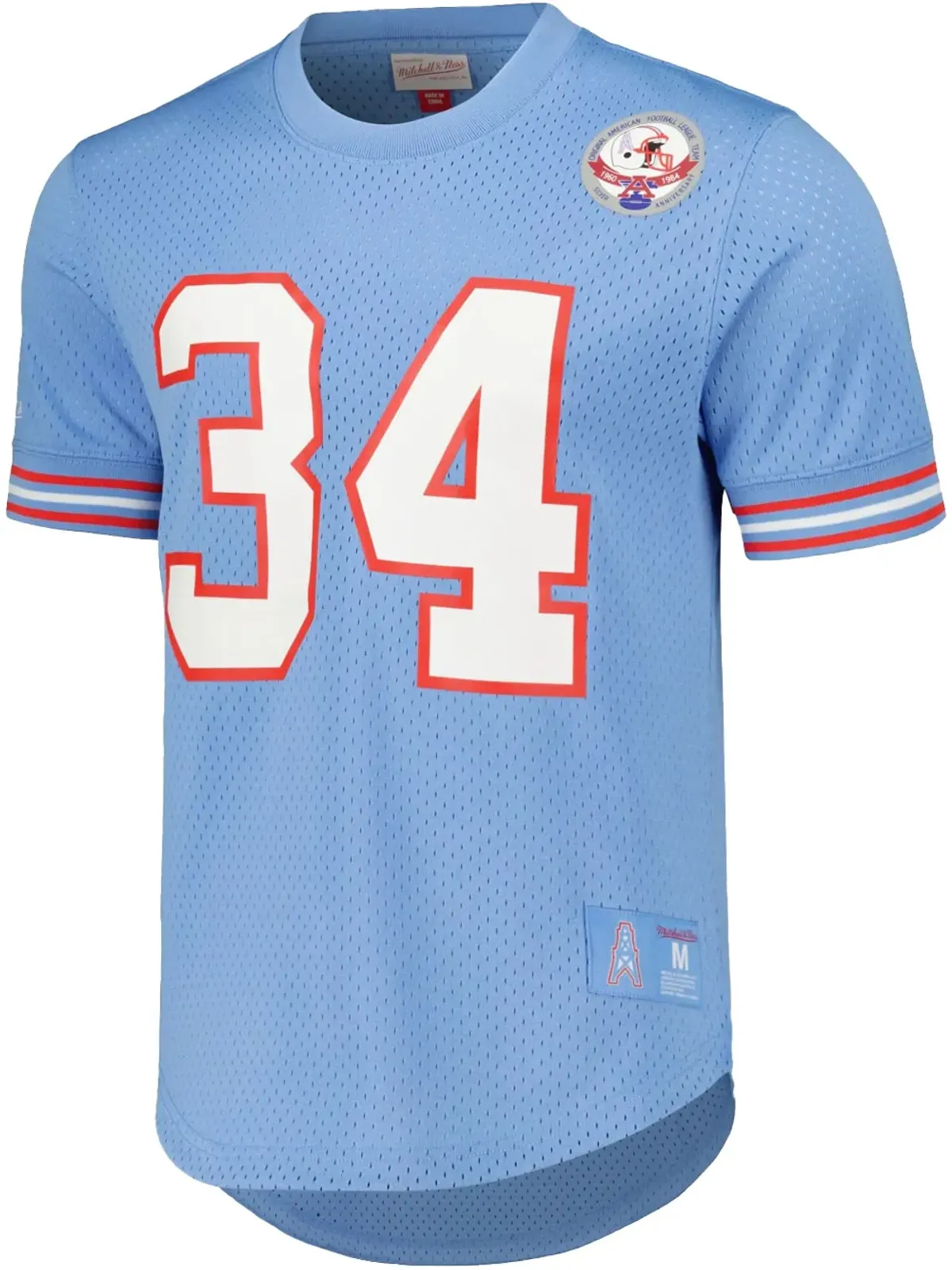 Mitchell & Ness NFL N&N Oilers 1983 Earl Campbell Tシャツ ブルー - 画像1