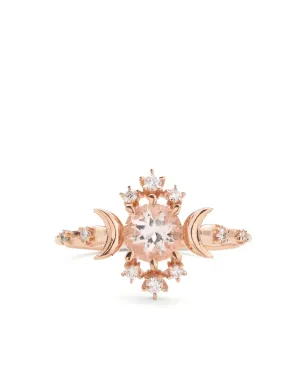 SOFIA ZAKIA 14kt yellow gold Wandering Star morganite and diamond ring - サムネイル1